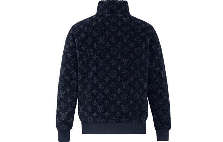 LV LV Monogram Jacquard Fleece Zip-Through Jacket Blue 1A8ECV #