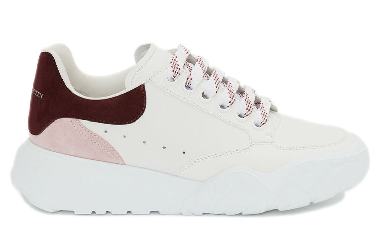 (WMNS) AMC Court Trainer 'White Pink Burgundy' 633915WHZ9B9634 #