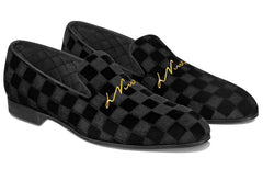 LV Auteuil Velvet Shoes 'Black' 1A4OO3 #