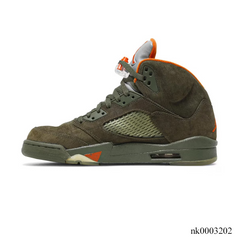 Olive Jordan 5 Sneakers