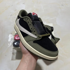 AJ 1 Low OG x Travis Scott Black Olive Shoes Sneakers – nk0003548