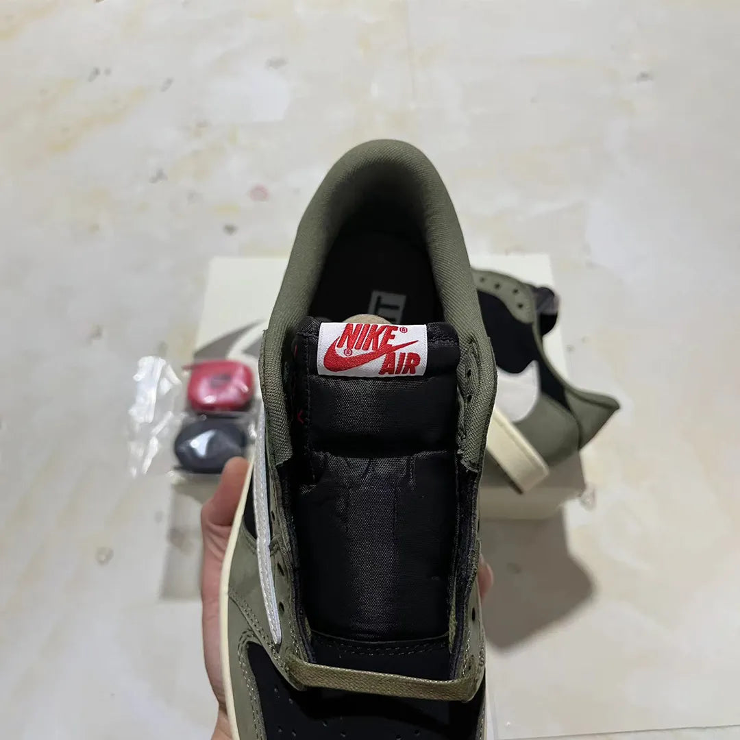 AJ 1 Low OG x Travis Scott Black Olive Shoes Sneakers – nk0003548