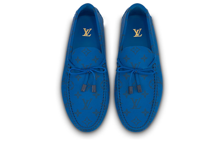 LV Driver Moccasin Shoes 'Blue Monogram' 1AAQ02 #