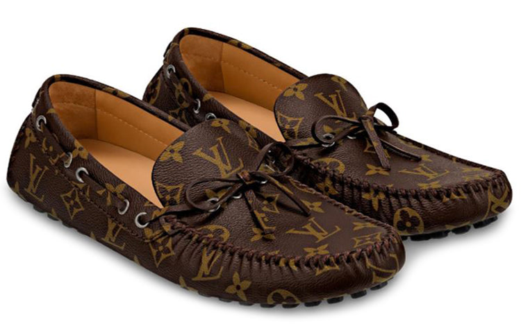 LV Arizona Moccasin Shoes 'Brown Logo Monogram' 1A3NCC #