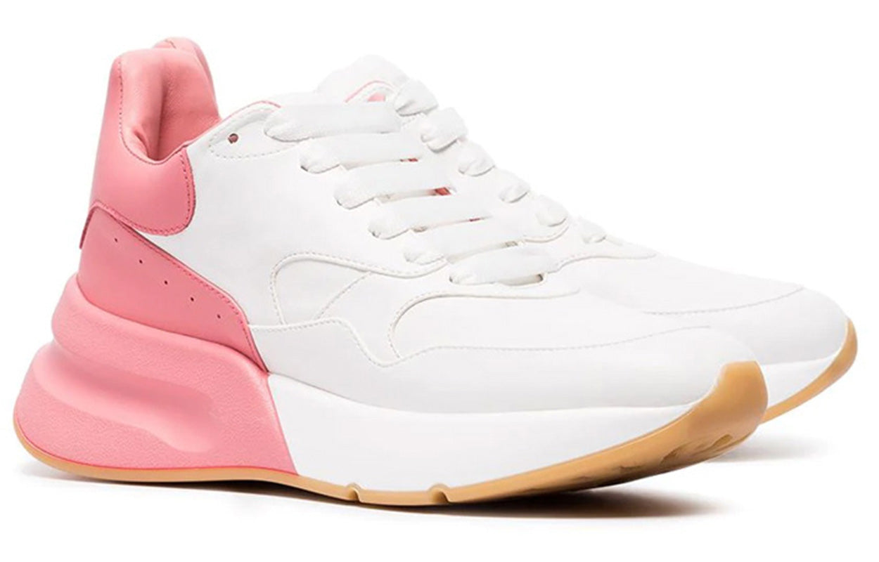 (WMNS) AMC Oversized Runner Low Top Leather Sneakers with Mesh 'White Pink' 533709WHRU39374 #