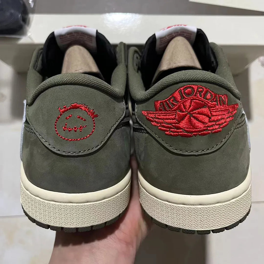 AJ 1 Low OG x Travis Scott Black Olive Shoes Sneakers – nk0003548