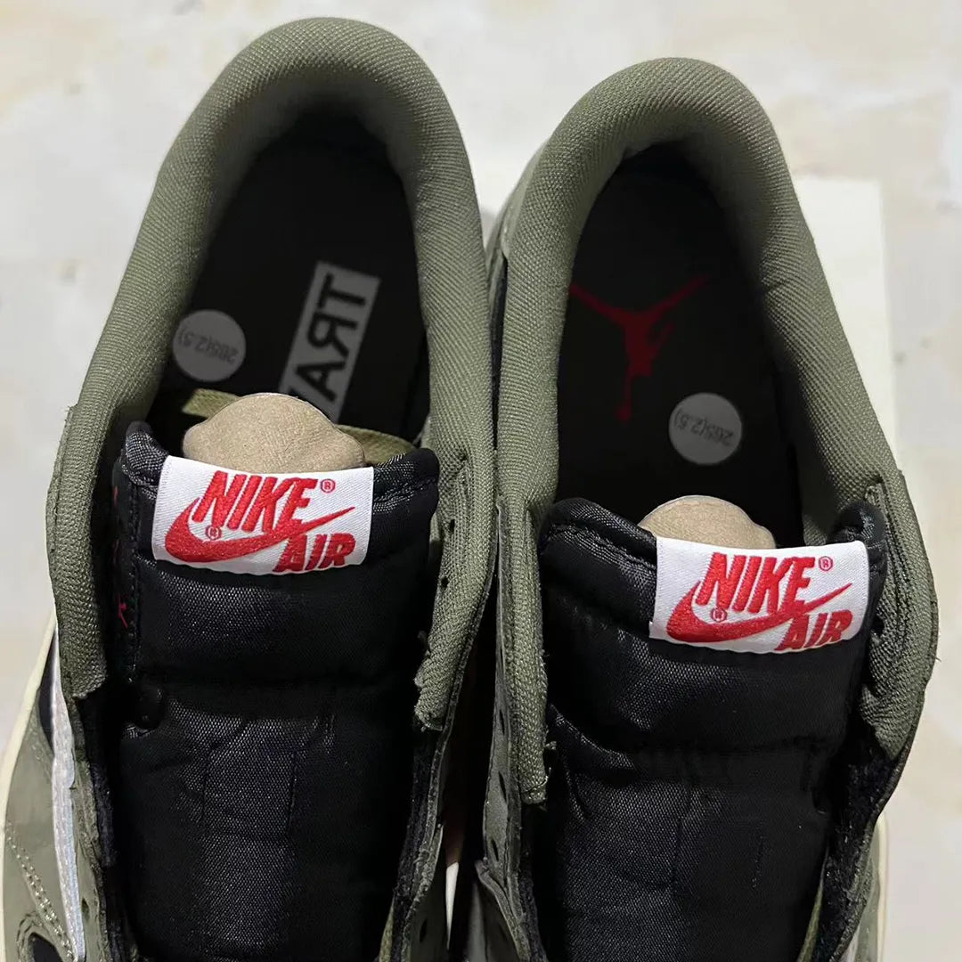 AJ 1 Low OG x Travis Scott Black Olive Shoes Sneakers – nk0003548