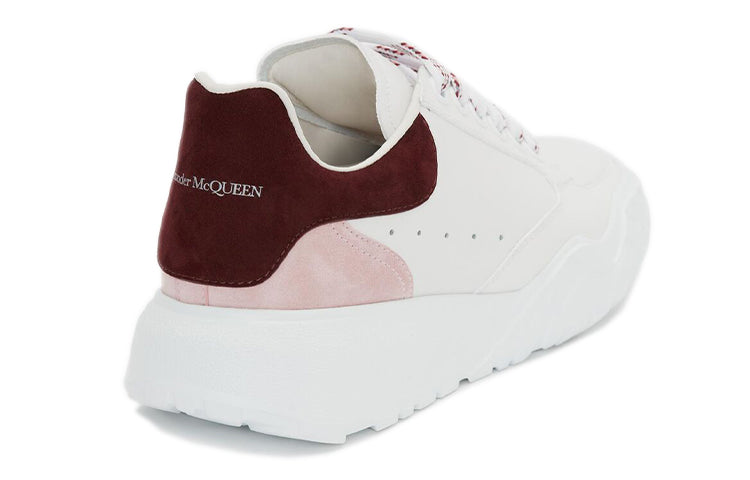 (WMNS) AMC Court Trainer 'White Pink Burgundy' 633915WHZ9B9634 #