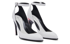 (WMNS) AMC Armadillo Ankle Strap Heels 'Black Silver Red' 780679WIEX48740 #