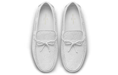 LV Arizona Moccasin Shoes 'White Logo Monogram' 1A5Y93 #