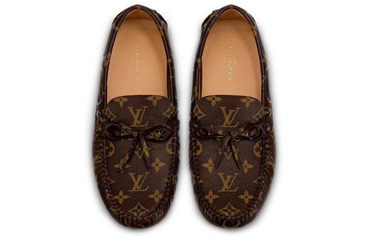 LV Arizona Moccasin Shoes 'Brown Logo Monogram' 1A3NCC #