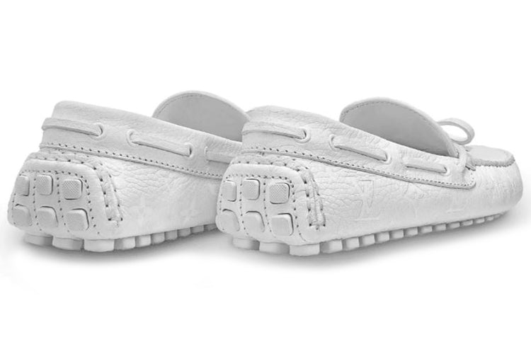 LV Arizona Moccasin Shoes 'White Logo Monogram' 1A5Y93 #