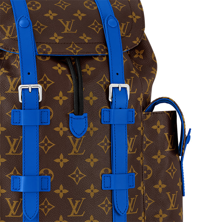 LV Christopher MM Monogram Macassar Canvas 'Brown Blue' M46813 #