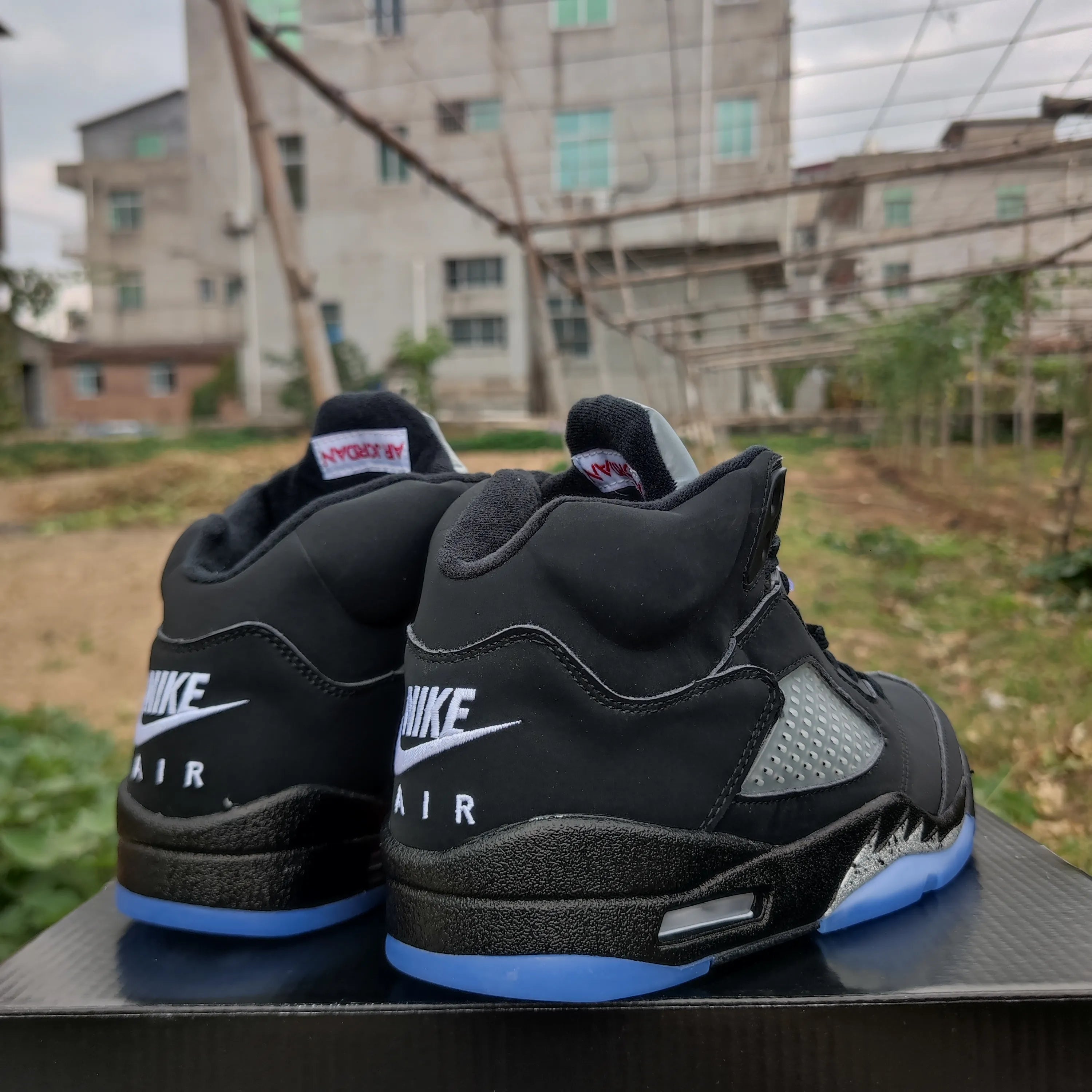 AJ 5 Retro Black Metallic Shoes Sneakers