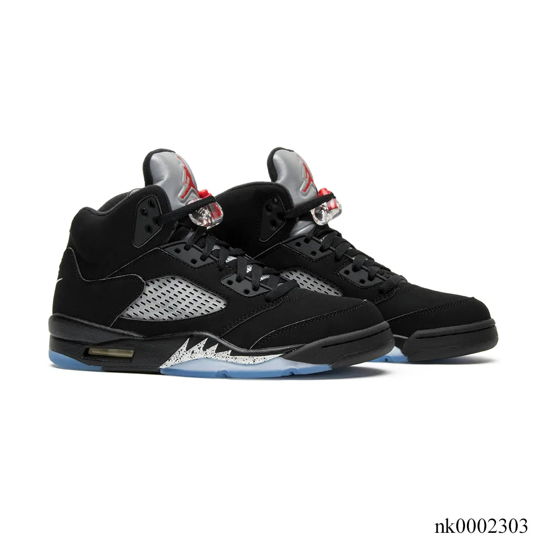 AJ 5 Retro Black Metallic Shoes Sneakers