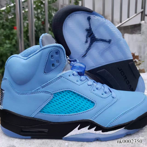 AJ 5 UNC University Blue Jordan Sneakers