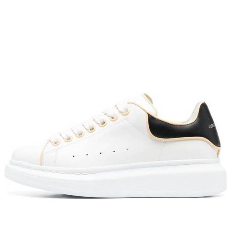 (WMNS) AMC Oversized Leather Sneakers 'White Black' 733003WHJE58808 #