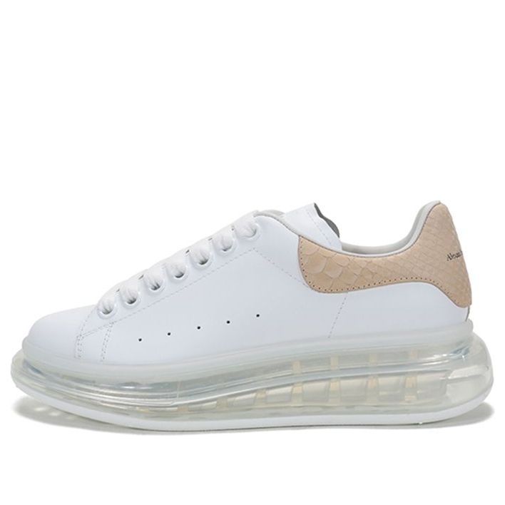 (WMNS) AMC Clear Sole Oversized Sneaker 'Beige Embossed Suede Crocodile' 650796WHZ4V9728 #