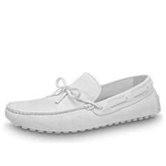 LV Arizona Moccasin Shoes 'White Logo Monogram' 1A5Y93 #