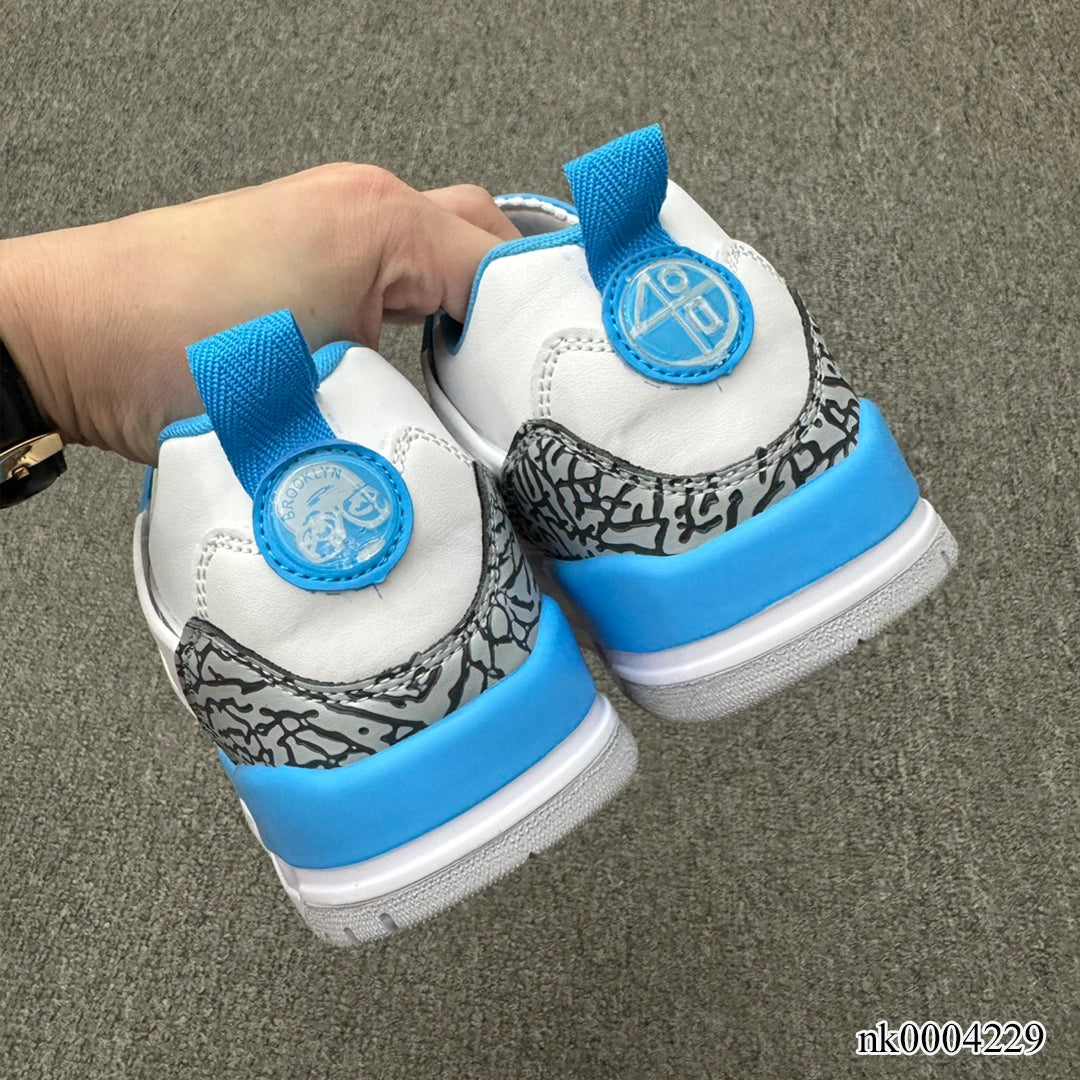 AJ Spizike Low UNC White Shoes