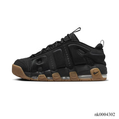 Stylish Nike Air More Uptempo Low Black/Gum Sneakers