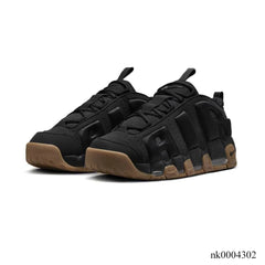 Stylish Nike Air More Uptempo Low Black/Gum Sneakers