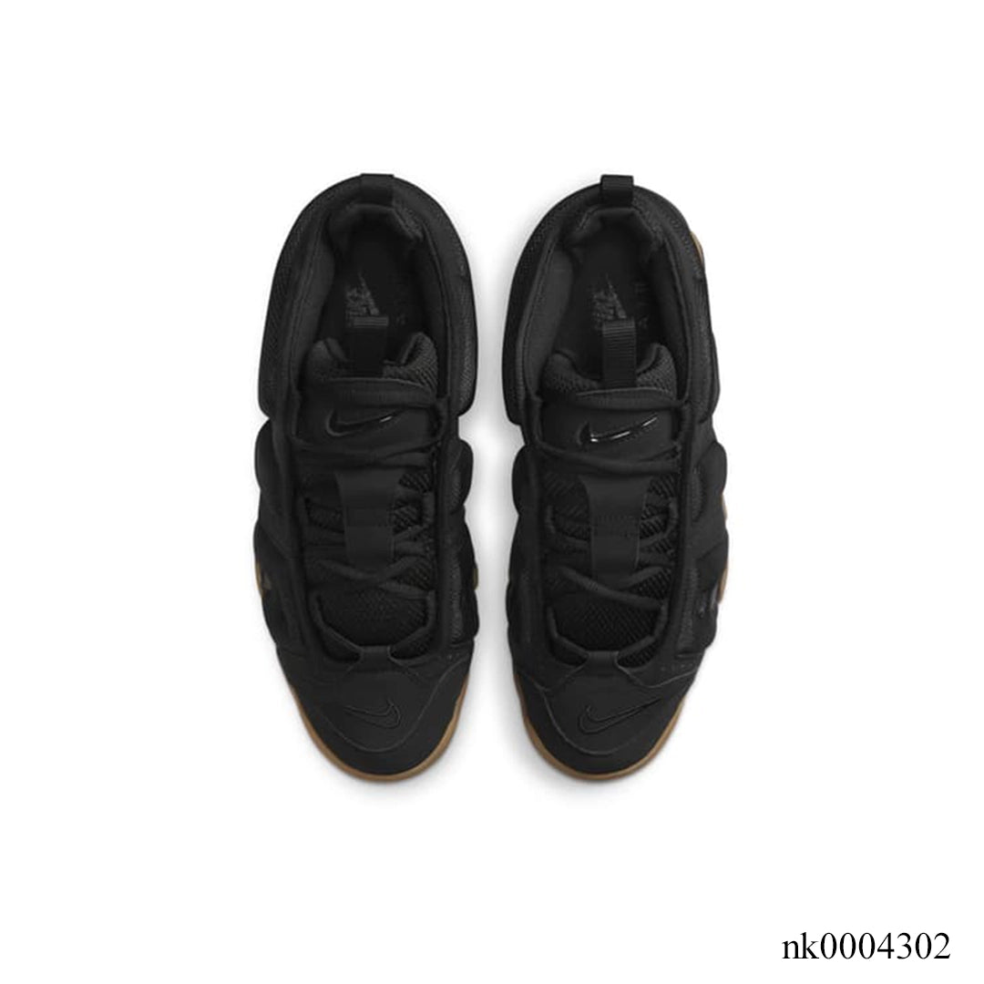 Stylish Nike Air More Uptempo Low Black/Gum Sneakers