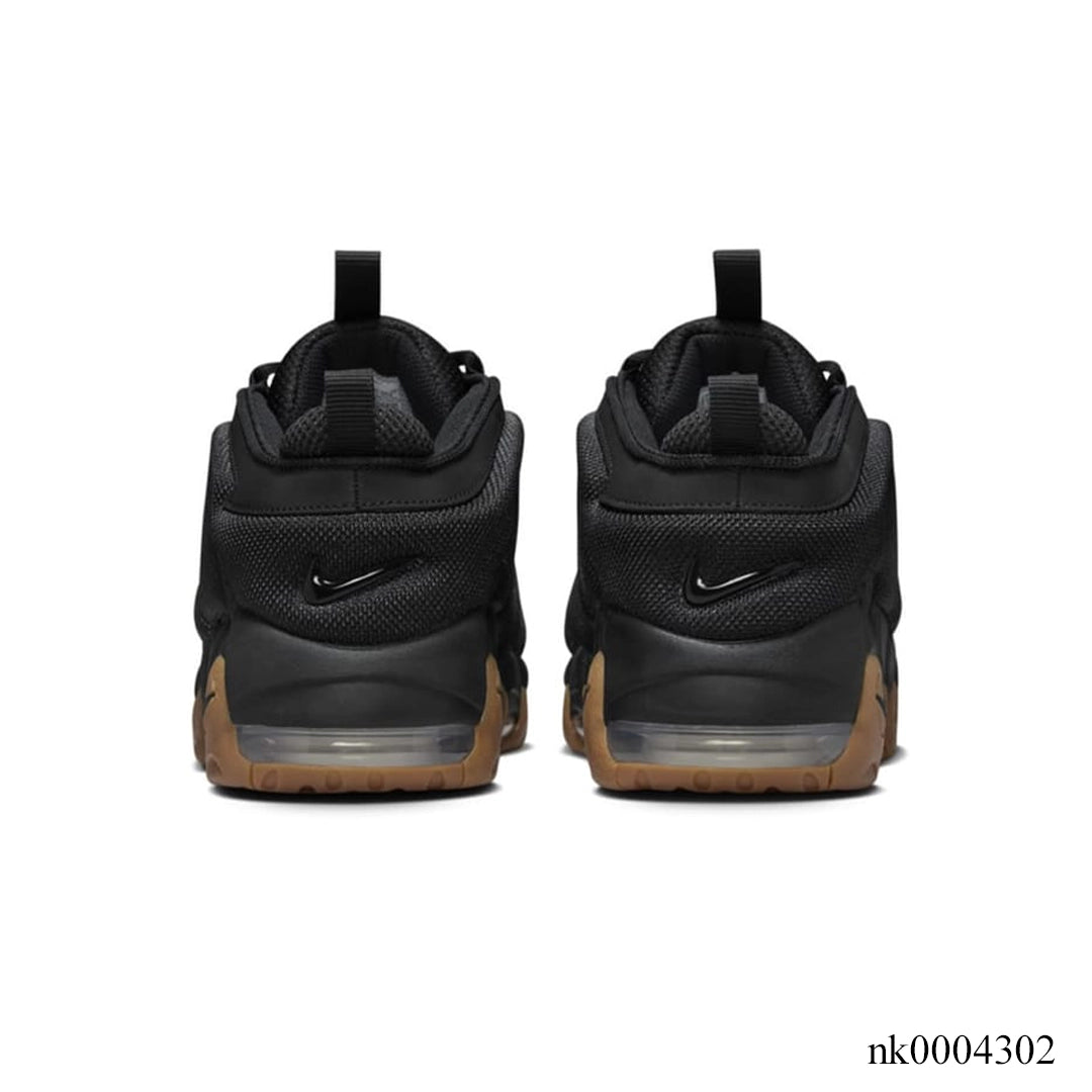 Stylish Nike Air More Uptempo Low Black/Gum Sneakers